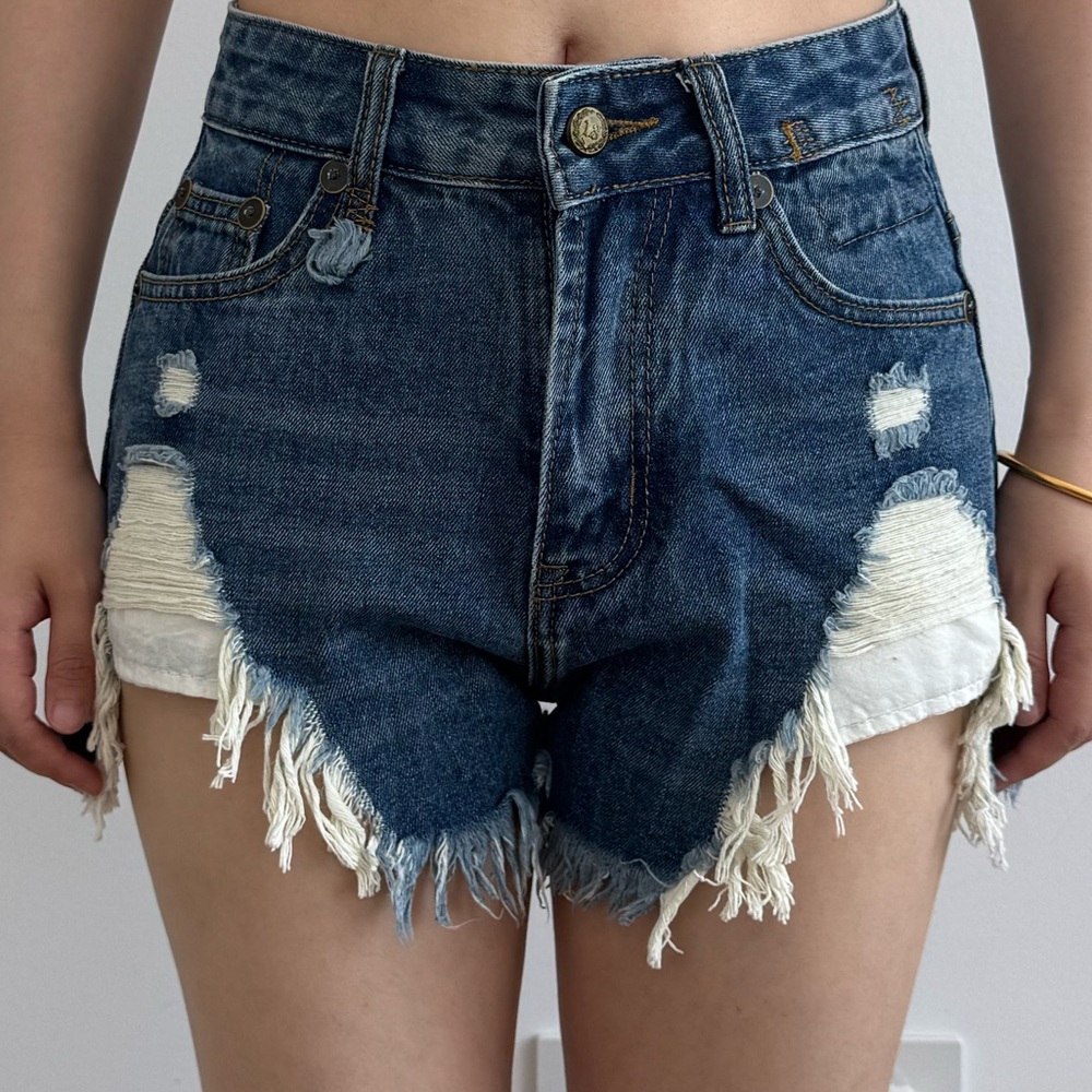 Denim Distressed Women's Shorts